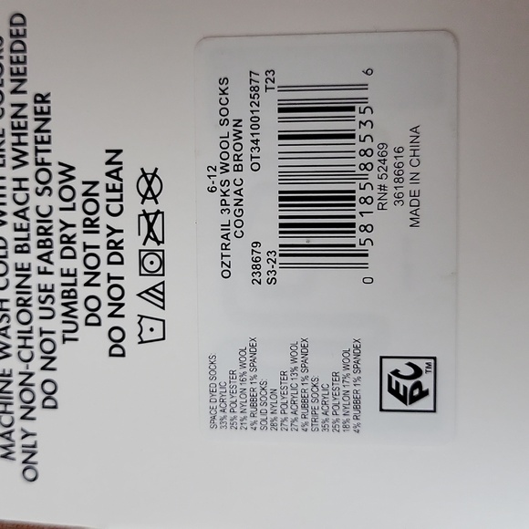 Ozark Trail Men's Wool Blend Crew Socks 2-Pack Bundle - Picture 6 of 7